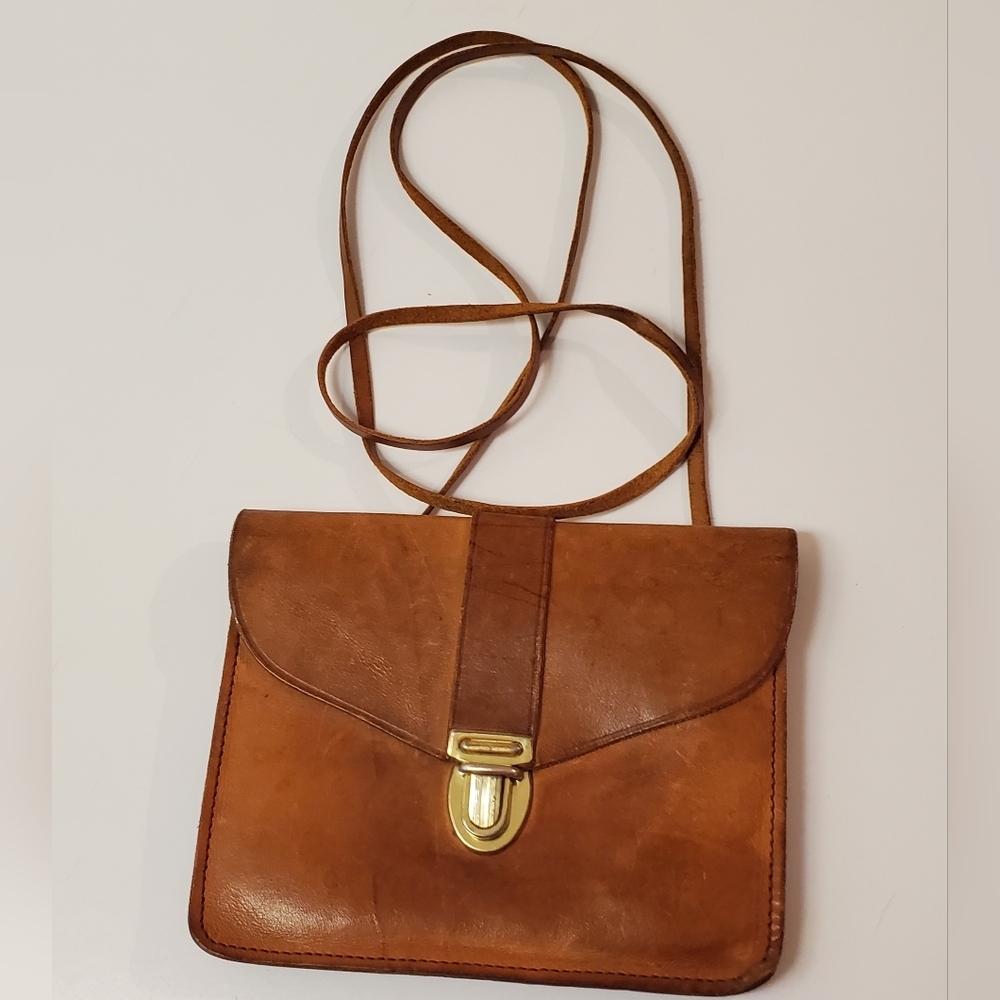 Mini Brown Leather Envelope Purse